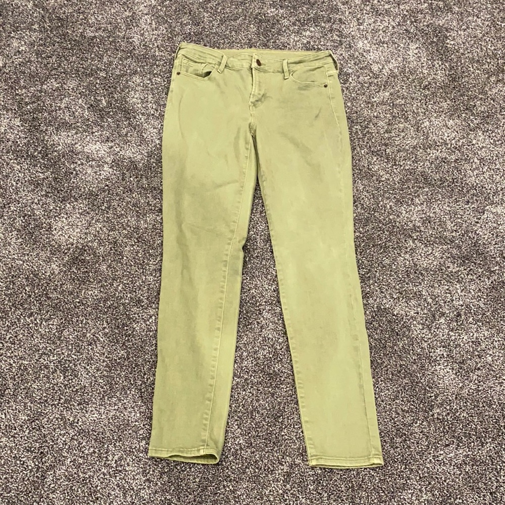 Old Navy Rockstar mid-rise green jeans